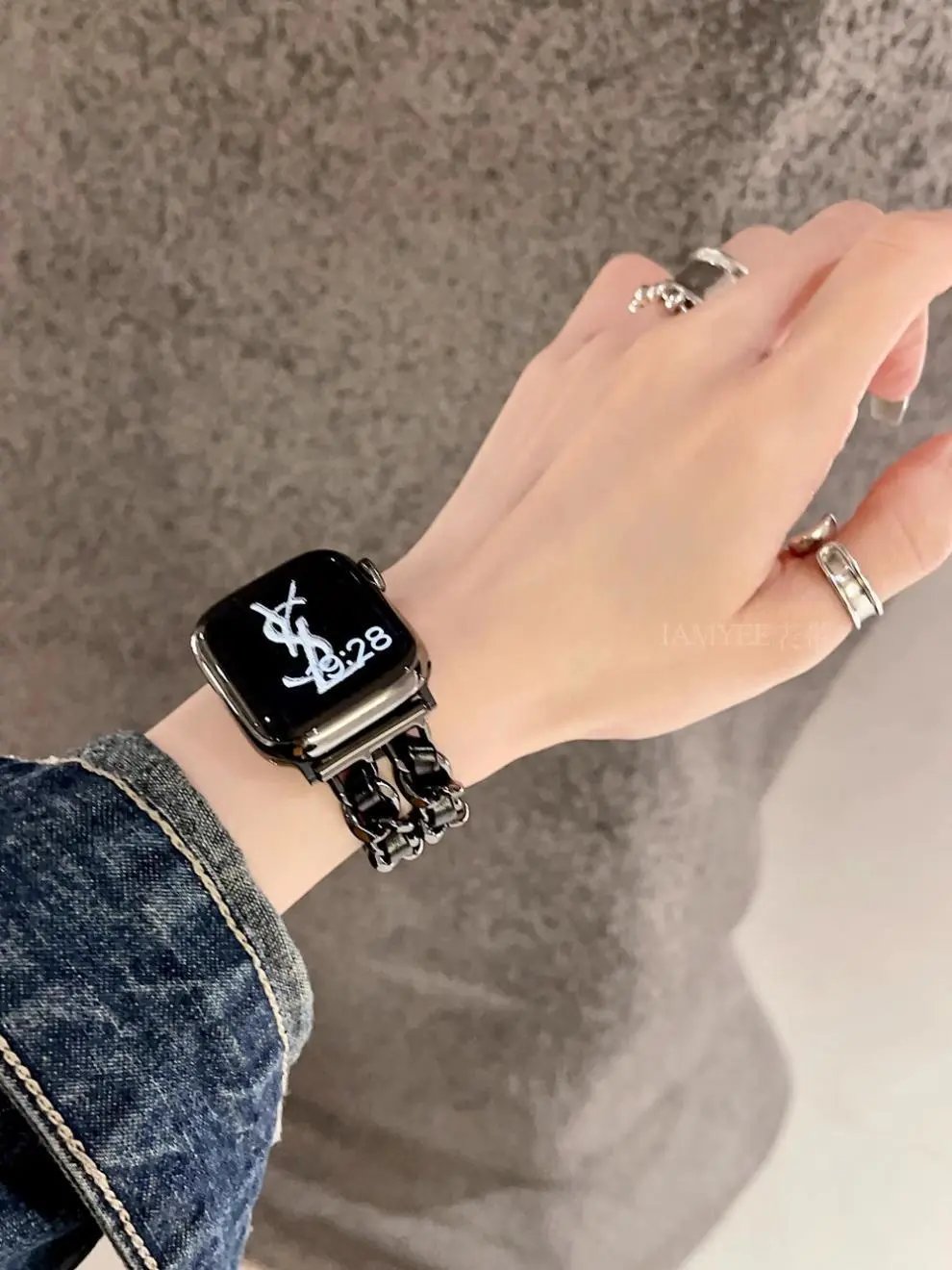 Apple Watch with Rose Gold Metal Link Bracelet Smartwatch - 37
