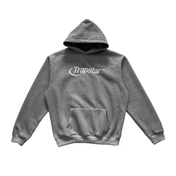 Trapstar Logo Hoodie Gray Hoodie - 1