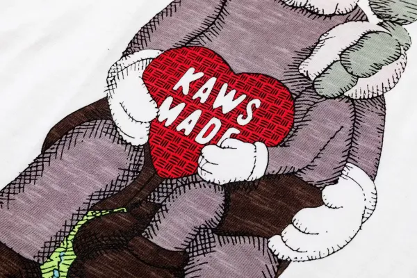 Human Made x KAWS Heart T-Shirt White - 17