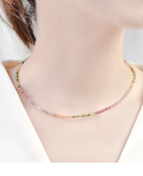 Design Multicolor Faceted Bead Bracelet with Gold Clasp Jewelry - 5