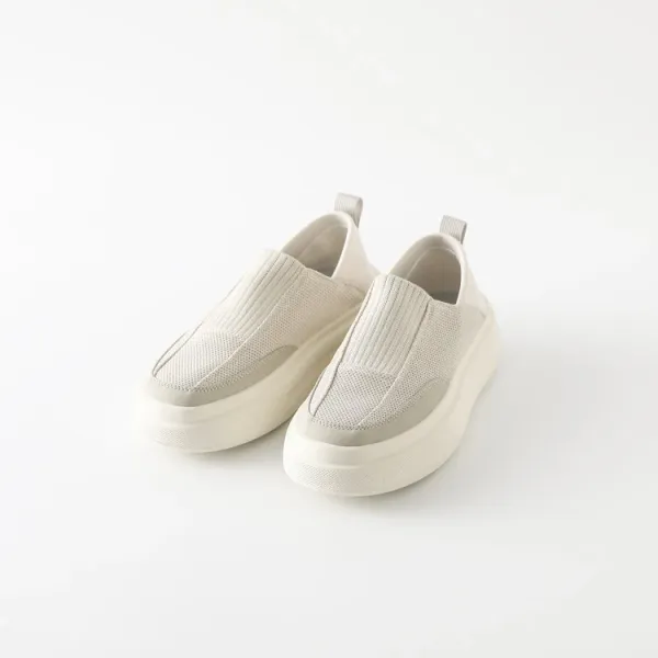 Design Slip-On Platform Sneakers Beige - 8
