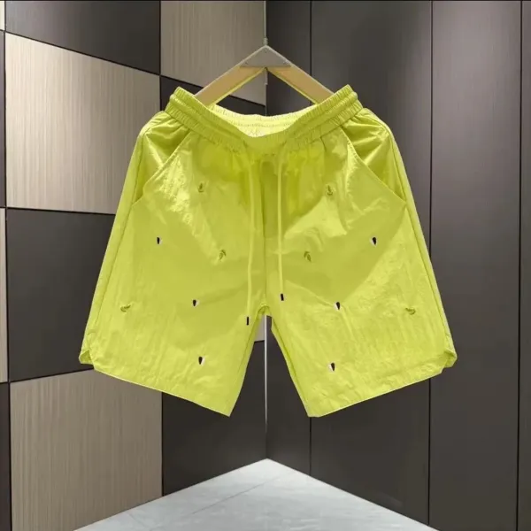 Design Neon Lime Perforated Shorts - 1