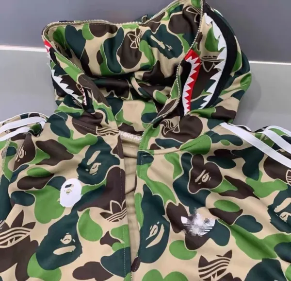 Adidas Originals x A Bathing Ape Camo Shark Hooded Track Jacket Multicolor Hoodie - 4