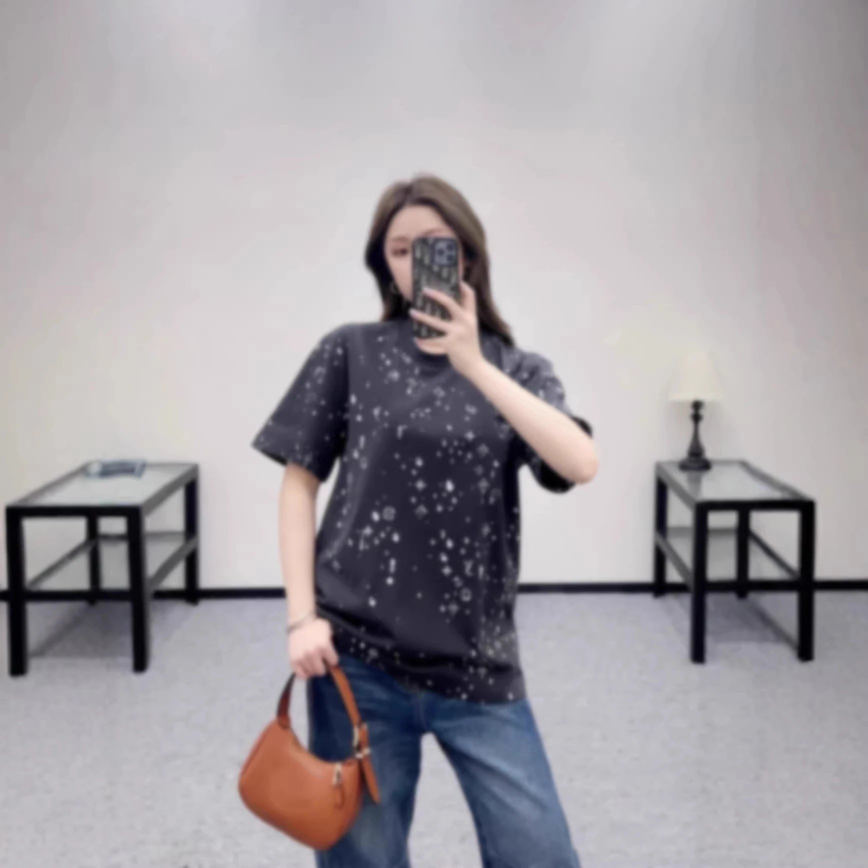 Louis Vuitton Monogram Splash Print T-Shirt Navy - 4