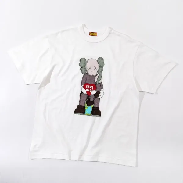 Human Made x KAWS Heart T-Shirt White - 1