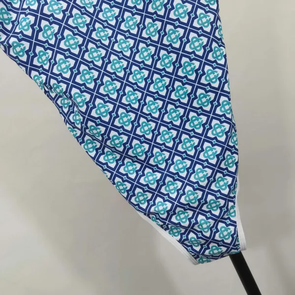 Design Geometric Pattern Blue-Teal White Swimsuit Set Swimwear - 8