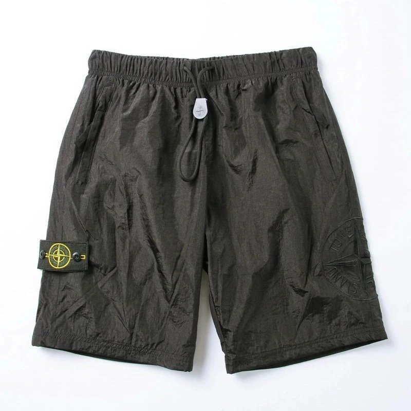 Stone Island Shadow Project Nylon Metal Shorts in Olive, Black, and Silver - 5