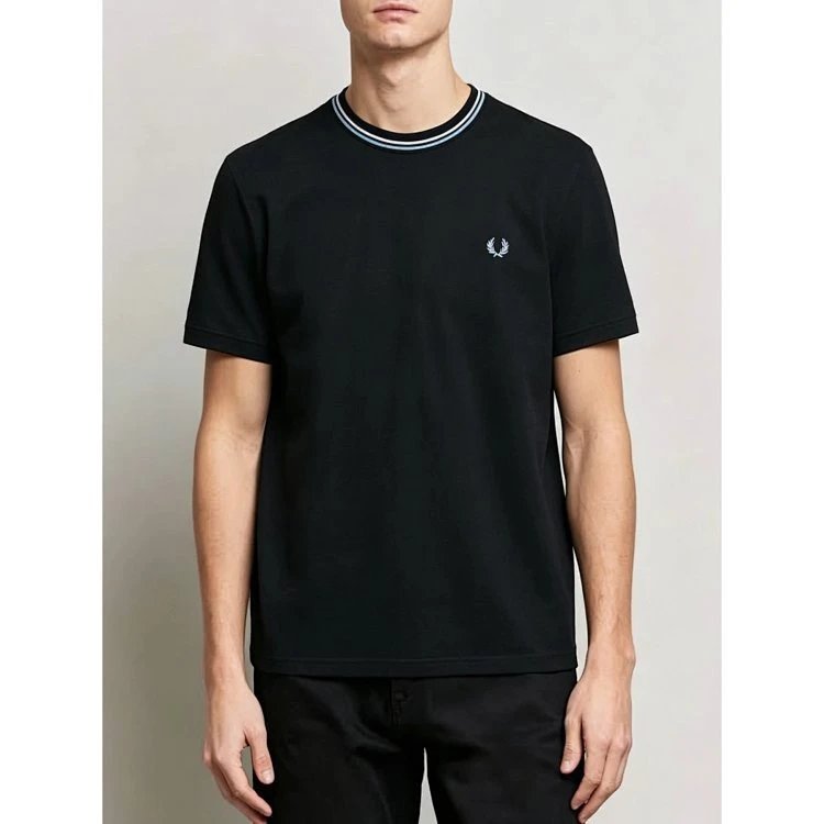 Fred Perry M3600 Charcoal Grey Ringer T-Shirt