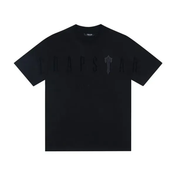 Trapstar Embossed Logo Black T-Shirt - 1