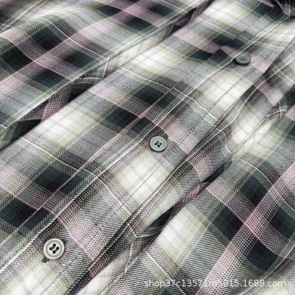 Design Plaid Hooded Shirt Jacket Multicolor - 5