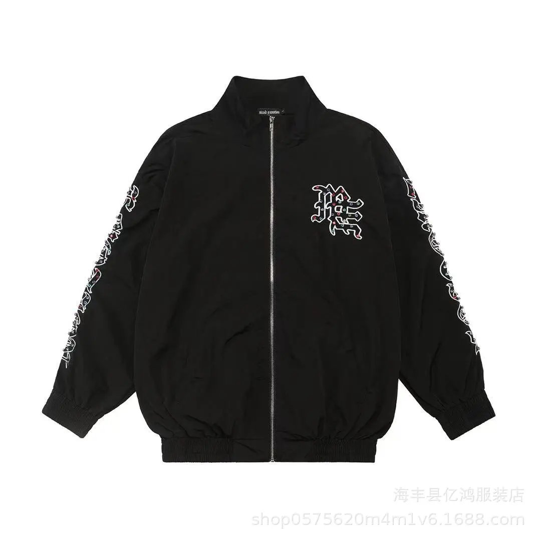 Zephan Graphic Print Black Gray Hooded Zip-Up Sweatshirt Set