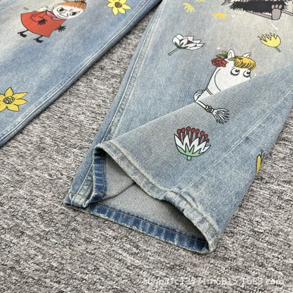 Moomin x Design Denim Shorts Multicolor Jeans - 7