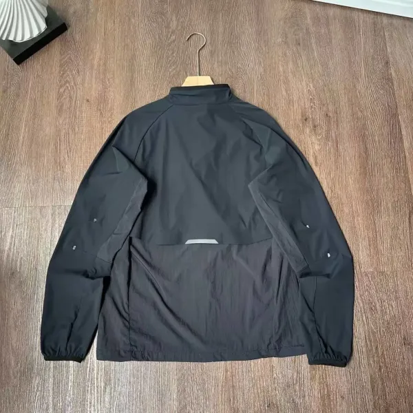Design Windbreaker Jacket Black with Reflective Stripes Outerwear.windbreaker - 8