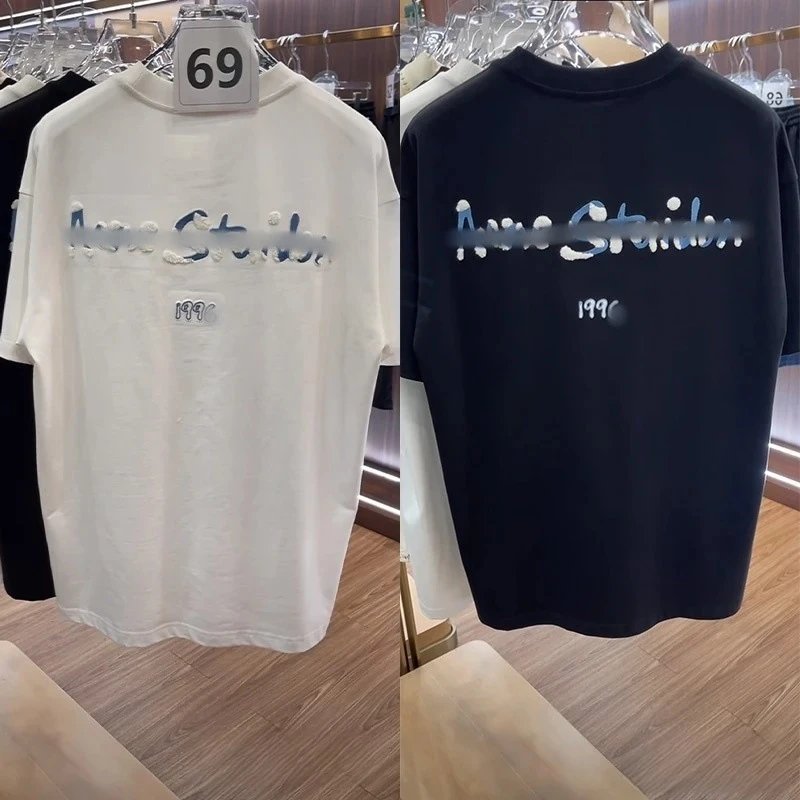 Cotton T-Shirt White Black Graphic Print Casual