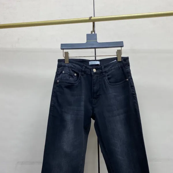 Dior Oblique Print Black Denim Jeans - 6