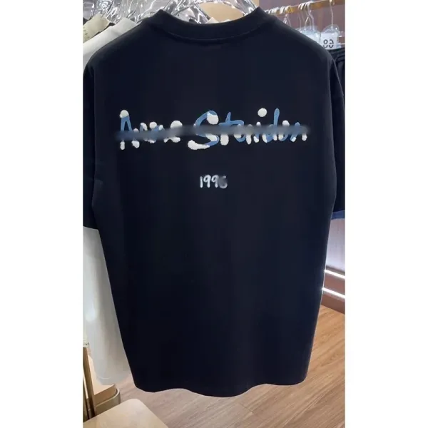 Acne Studios Logo Print Black T-Shirt - 1