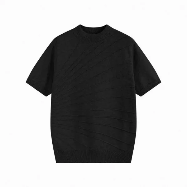 Design Short-Sleeve Turtleneck Sweater Gray - 13