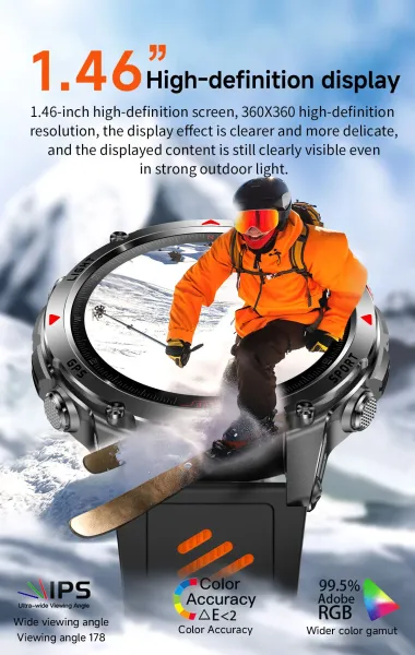 Design Smartwatch Pro Black Orange Sports Watch - 5
