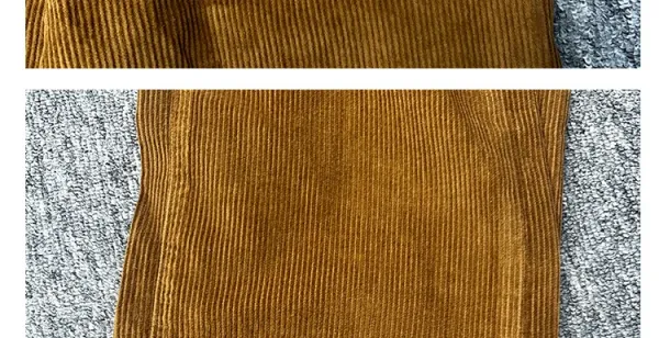 Design Corduroy Wide-Leg Trousers in Mustard Brown Pants - 24