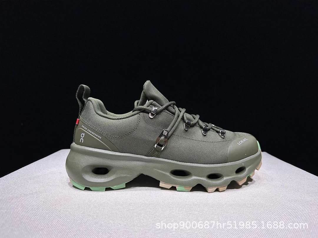 On Cloudrock Olive Green Trail Sneakers Running Shoes