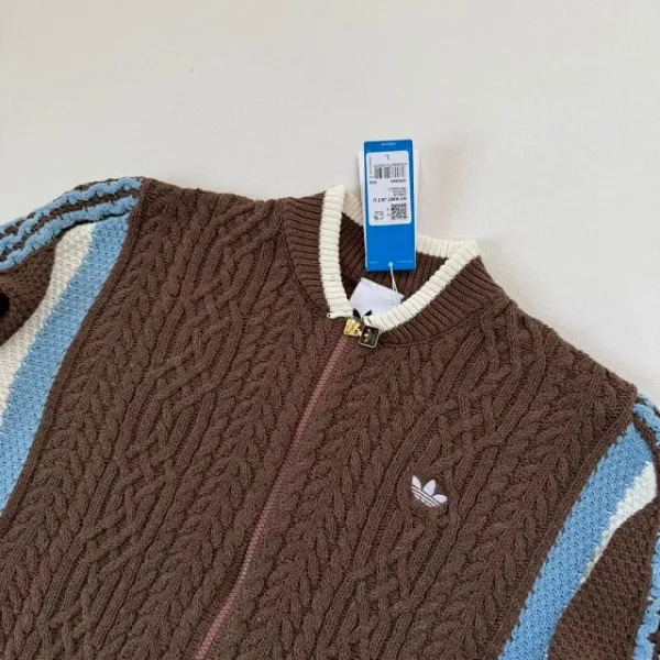 Adidas Originals Knit Cardigan Brown Multicolor Cardigan Outerwear.cardigan - 20