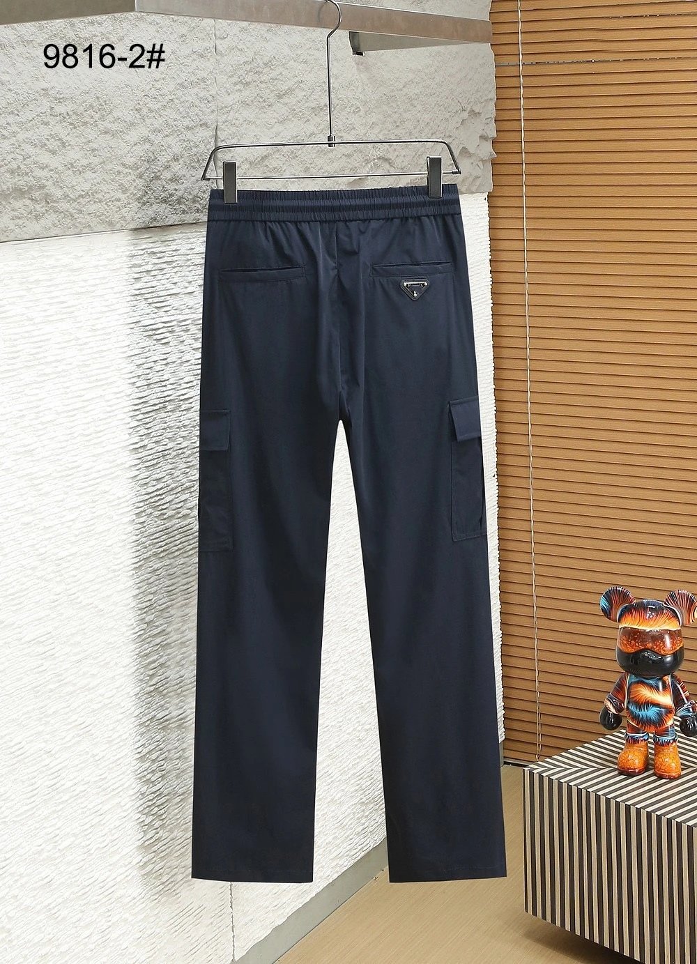 Design Cargo Pants Navy Blue - 8