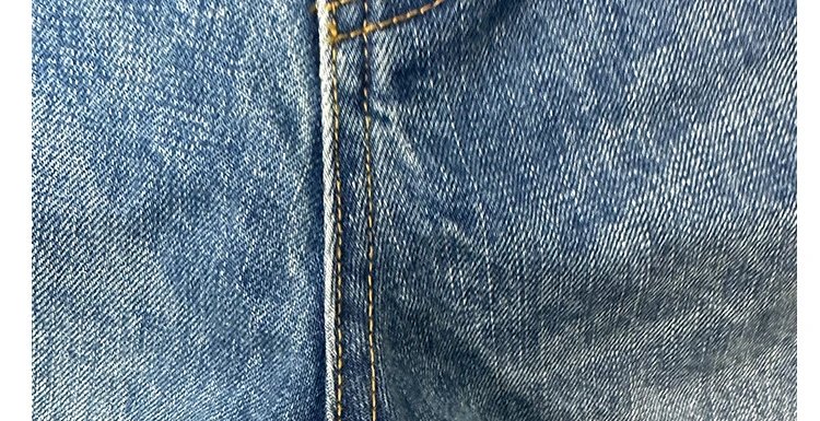 Design High-Waisted Distressed Button-Fly Jeans Blue - 18