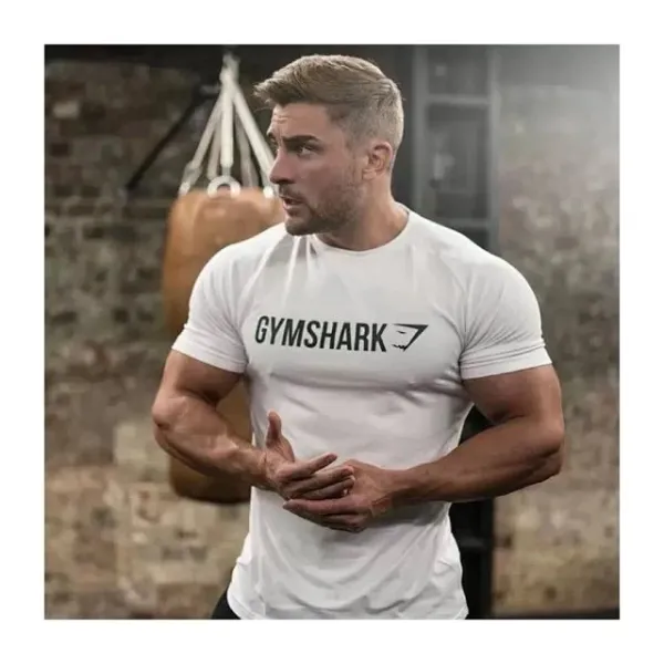 Gymshark Performance T-Shirt White / Black - 10