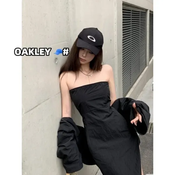 Oakley Distortion Logo Baseball Cap Black and White - 5