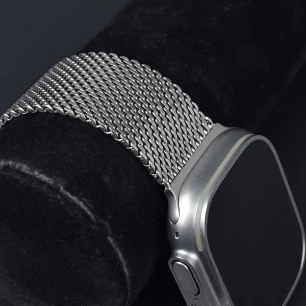Apple Milanese Loop Watch Band Black and Silver Smartwatch Strap Smartwatches - 14