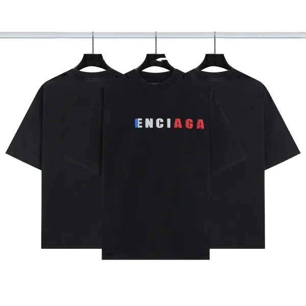 Balenciaga EnciaGa Logo Black T-Shirt - 1