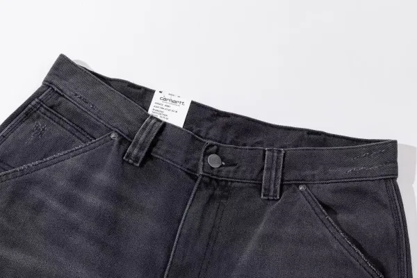 Carhartt Work In Progress Double Knee Shorts Black Denim - 24