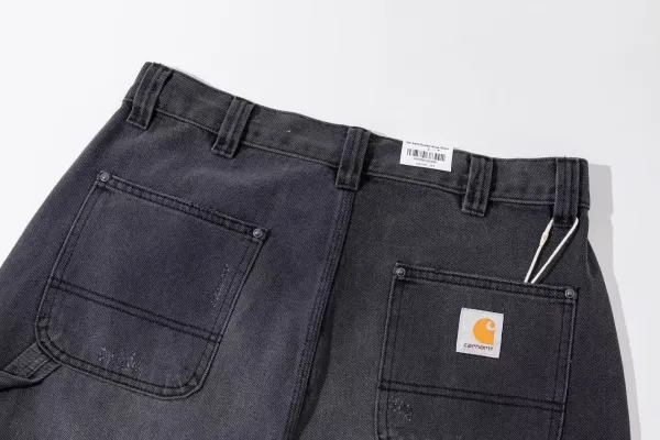 Carhartt Work In Progress Double Knee Shorts Black Denim - 29