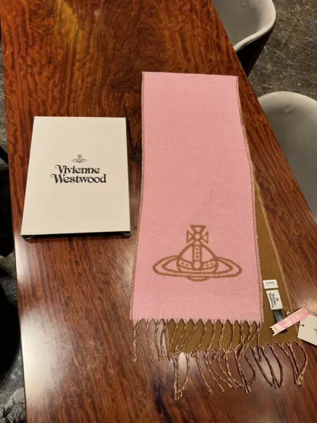 Vivienne Westwood Orb Logo Cashmere Scarf Black - 29