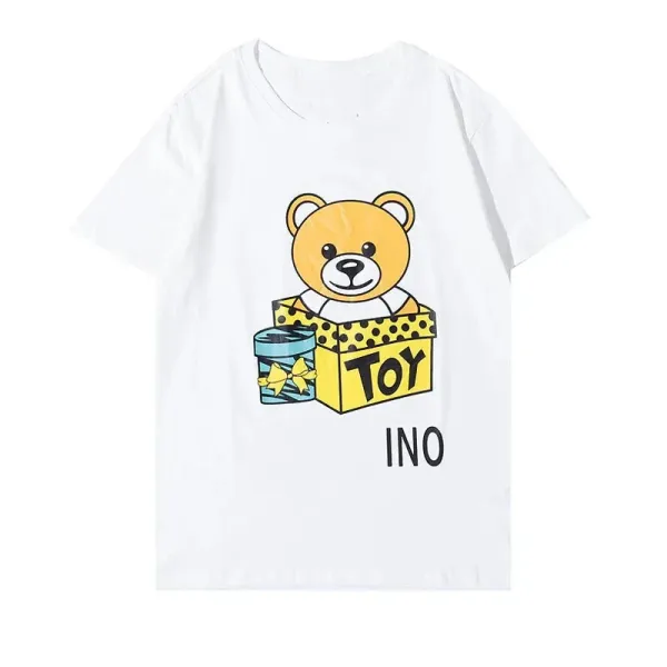 Design INO Bear Graphic Print Black T-Shirt T-Shirts - 6