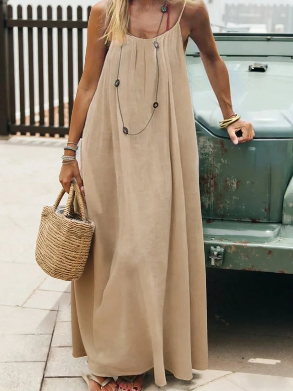 Design Backless Tie-Waist Mint Green Maxi Dress - 34