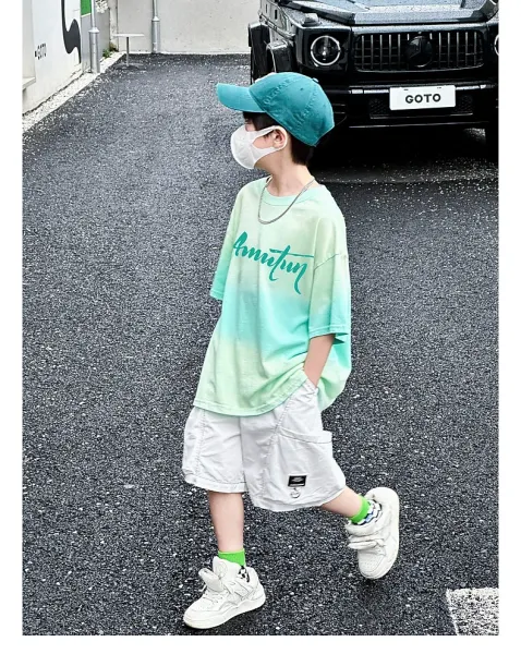 Design boothroyd Gradient Print T-Shirt in Mint Green T-Shirts - 32