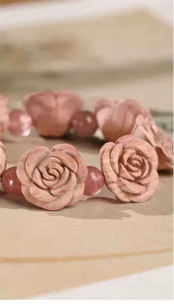 Design FENWUMEIGUI Pink Mist Rose Bracelet Jewelry - 19