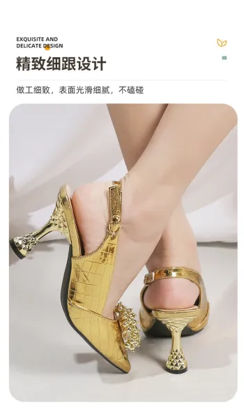 Design Crystal-Embellished White Slingback Pointed-Toe Heel - 9