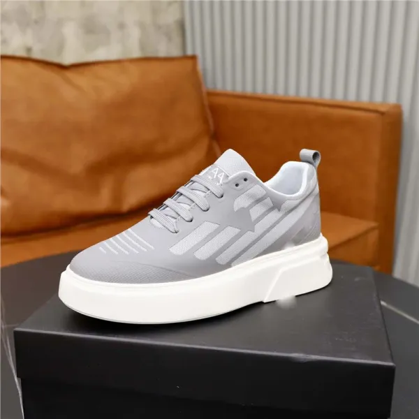 Design Chunky Platform Sneakers Gray White - 1