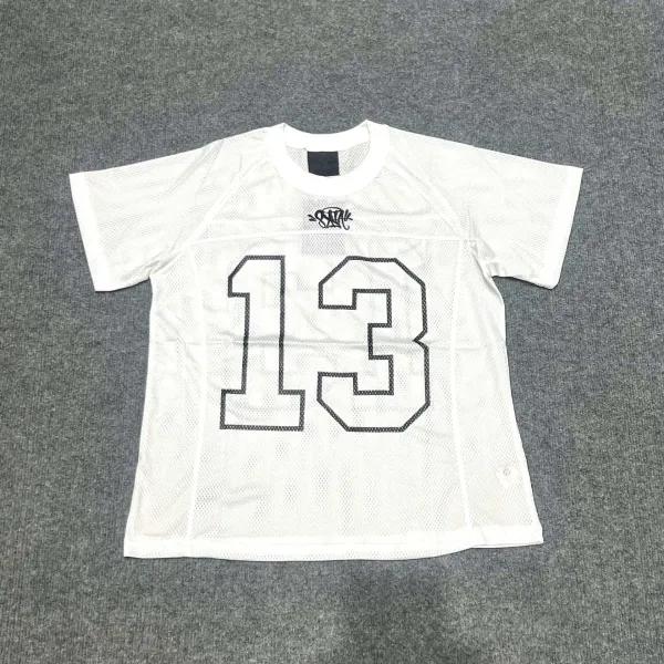 Design White Mesh Football Jersey Number 13 Jersey - 5