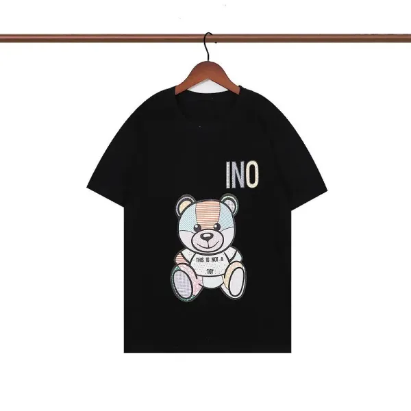Design INO Bear Graphic Print Black T-Shirt T-Shirts - 1