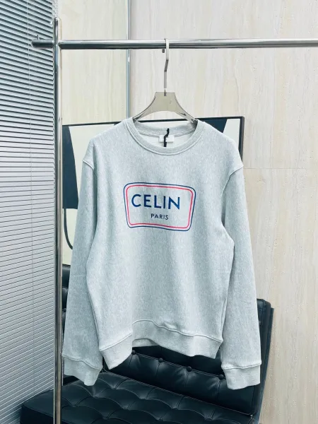 Celine Logo Patch Gray Hoodie - 1