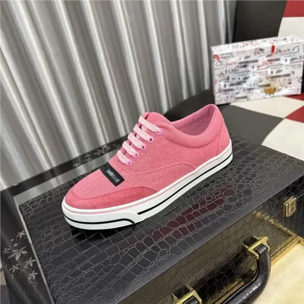 Off-White Pink Canvas Sneakers - 1