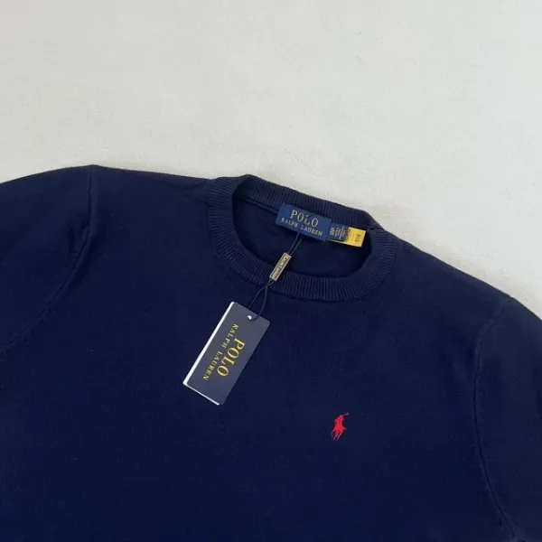 Polo Ralph Lauren Classic Crewneck Sweater Navy Blue - 11