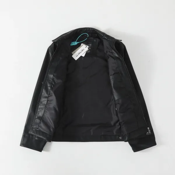 Carhartt Work In Progress Carhartt WIP Leather Jacket Black Leather-Jacket Leather Jacket - 7