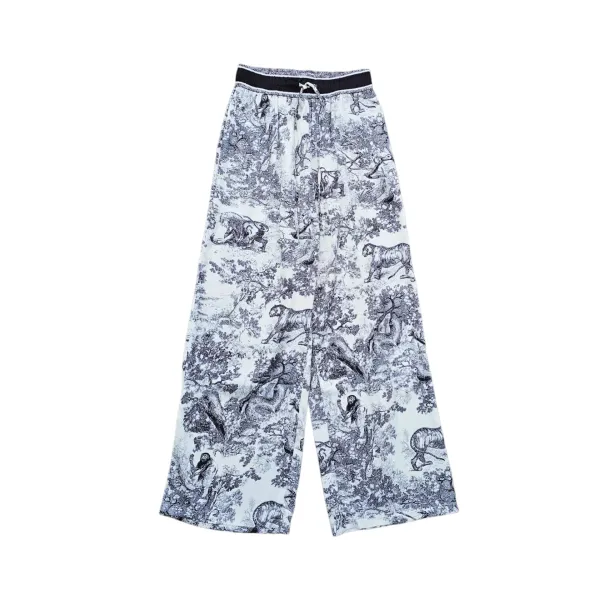 Dior Toile de Jouy Print Pants and Hoodie Set in Black and White - 3