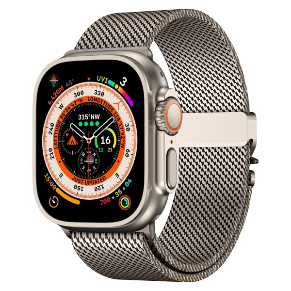 Apple Milanese Loop Watch Band Black and Silver Smartwatch Strap Smartwatches - 27