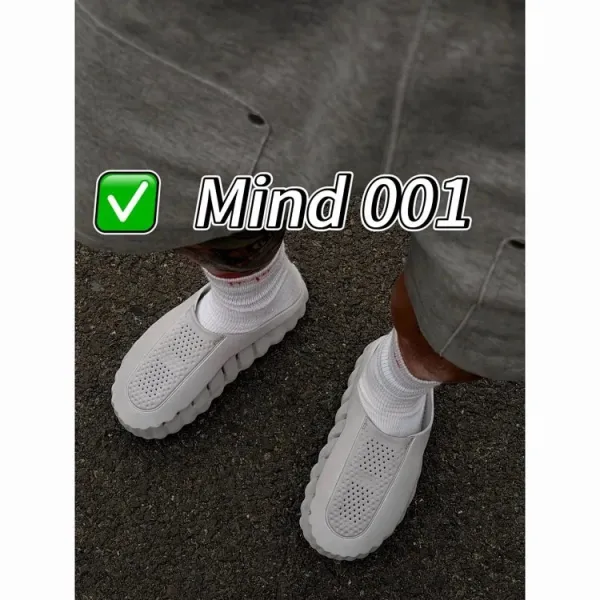 Design Mind 001 White Perforated Slip-On Sneakers - 5
