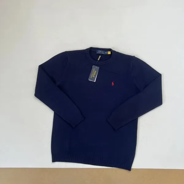 Polo Ralph Lauren Classic Crewneck Sweater Navy Blue - 10
